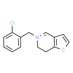 ChemSpider 2D Image | 5-(2-Chlorobenzyl)-6,7-dihydrothieno[3,2-c]pyridin-5-ium | C14H13ClNS