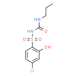 ChemSpider 2D Image | 4-Chloro-2-hydroxy-N-(propylcarbamoyl)benzenesulfonamide | C10H13ClN2O4S