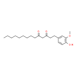 ChemSpider 2D Image | 1-(4-Hydroxy-3-methoxyphenyl)-3,5-tetradecanedione | C21H32O4