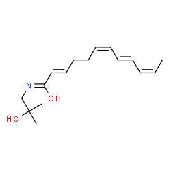 ChemSpider 2D Image | (2E,6Z,8E,10Z)-N-(2-Hydroxy-2-methylpropyl)-2,6,8,10-dodecatetraenamide | C16H25NO2