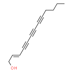 ChemSpider 2D Image | (2E)-2-Tridecene-4,6,8-triyn-1-ol | C13H14O