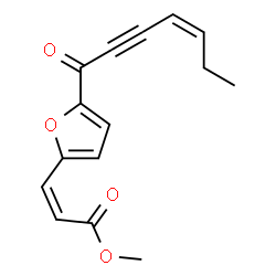 ChemSpider 2D Image | Methyl (2Z)-3-{5-[(4Z)-4-hepten-2-ynoyl]-2-furyl}acrylate | C15H14O4