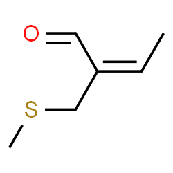 ChemSpider 2D Image | (2E)-2-[(Methylsulfanyl)methyl]-2-butenal | C6H10OS