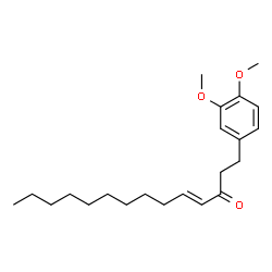 ChemSpider 2D Image | (4E)-1-(3,4-Dimethoxyphenyl)-4-tetradecen-3-one | C22H34O3