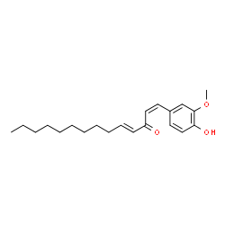 ChemSpider 2D Image | (1Z,4E)-1-(4-Hydroxy-3-methoxyphenyl)-1,4-tetradecadien-3-one | C21H30O3