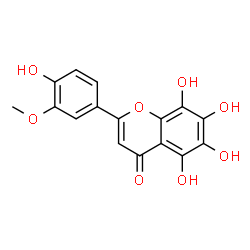 ChemSpider 2D Image | 5,6,7,8-Tetrahydroxy-2-(4-hydroxy-3-methoxyphenyl)-4H-chromen-4-one | C16H12O8