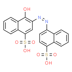 ChemSpider 2D Image | 4-Hydroxy-3-[(Z)-(4-sulfo-1-naphthyl)diazenyl]-1-naphthalenesulfonic acid | C20H14N2O7S2