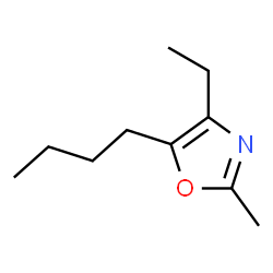 ChemSpider 2D Image | 5-Butyl-4-ethyl-2-methyloxazole | C10H17NO