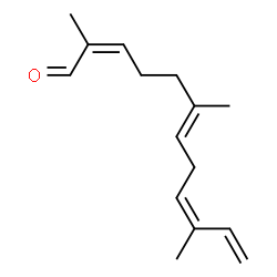 ChemSpider 2D Image | (2Z,6E,9Z)-2,6,10-Trimethyl-2,6,9,11-dodecatetraenal | C15H22O