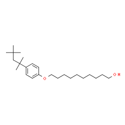 ChemSpider 2D Image | 10-[4-(2,4,4-Trimethyl-2-pentanyl)phenoxy]-1-decanol | C24H42O2
