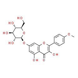 ChemSpider 2D Image | Kaempferide 7-O-glucoside | C22H22O11