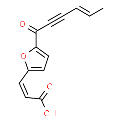 ChemSpider 2D Image | (2Z)-3-{5-[(4E)-4-Hexen-2-ynoyl]-2-furyl}acrylic acid | C13H10O4