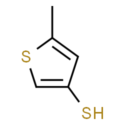ChemSpider 2D Image | 5-Methyl-3-thiophenethiol | C5H6S2