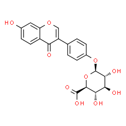 ChemSpider 2D Image | 4-(7-Hydroxy-4-oxo-4H-chromen-3-yl)phenyl beta-D-glucopyranosiduronic acid | C21H18O10