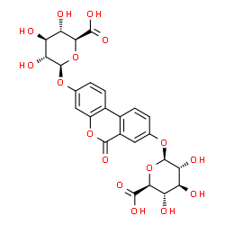 ChemSpider 2D Image | 3-(beta-D-Glucopyranuronosyloxy)-6-oxo-6H-benzo[c]chromen-8-yl beta-D-glucopyranosiduronic acid | C25H24O16
