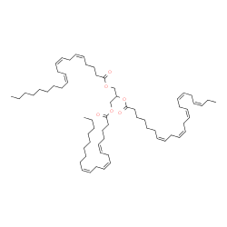ChemSpider 2D Image | 1,3-Bis[(5Z,8Z,11Z)-5,8,11-icosatrienoyloxy]-2-propanyl (7Z,10Z,13Z,16Z,19Z)-7,10,13,16,19-docosapentaenoate | C65H104O6