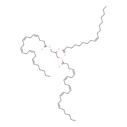 ChemSpider 2D Image | 2-[(9Z)-9-Octadecenoyloxy]-1,3-propanediyl (4Z,7Z,10Z,13Z,16Z,4'Z,7'Z,10'Z,13'Z,16'Z)bis(-4,7,10,13,16-docosapentaenoate) | C65H104O6