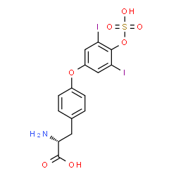 ChemSpider 2D Image | O-[3,5-Diiodo-4-(sulfooxy)phenyl]-D-tyrosine | C15H13I2NO7S