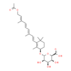 ChemSpider 2D Image | (4R)-O~15~-Acetyl-4-(alpha-L-talopyranuronosyloxy)retinol | C28H40O9