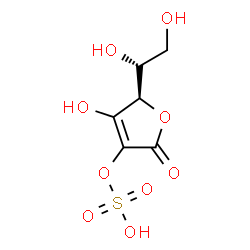 ChemSpider 2D Image | (5R)-5-[(1R)-1,2-Dihydroxyethyl]-4-hydroxy-2-oxo-2,5-dihydro-3-furanyl hydrogen sulfate | C6H8O9S
