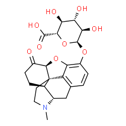 ChemSpider 2D Image | (5beta,9alpha,13alpha,14alpha)-17-Methyl-6-oxo-4,5-epoxymorphinan-3-yl alpha-D-glucopyranosiduronic acid | C23H27NO9
