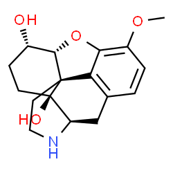 ChemSpider 2D Image | (5alpha,6alpha)-3-Methoxy-4,5-epoxymorphinan-6,14-diol | C17H21NO4