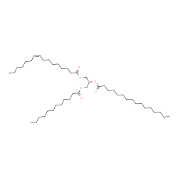 ChemSpider 2D Image | 3-(Dodecanoyloxy)-2-(palmitoyloxy)propyl (9Z)-9-hexadecenoate | C47H88O6