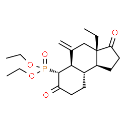 ChemSpider 2D Image | Diethyl [(3aS,5aR,6R,9aS,9bS)-3a-ethyl-5-methylene-3,7-dioxododecahydro-1H-cyclopenta[a]naphthalen-6-yl]phosphonate | C20H31O5P