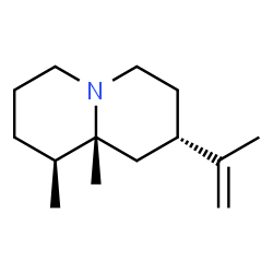 ChemSpider 2D Image | (1S,8S,9aR)-8-Isopropenyl-1,9a-dimethyloctahydro-2H-quinolizine | C14H25N