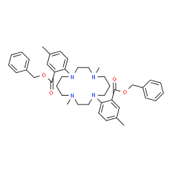 ChemSpider 2D Image | Dibenzyl 2,2'-(4,11-dimethyl-1,4,8,11-tetraazacyclotetradecane-1,8-diyl)bis(5-methylbenzoate) | C42H52N4O4