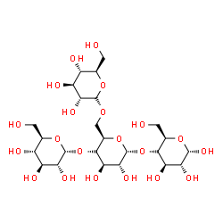 ChemSpider 2D Image | alpha-D-Glucopyranosyl-(1->4)-[beta-D-glucopyranosyl-(1->6)]-alpha-D-galactopyranosyl-(1->4)-alpha-D-galactopyranose | C24H42O21