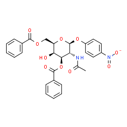 ChemSpider 2D Image | 4-Nitrophenyl 2-acetamido-3,6-di-O-benzoyl-2-deoxy-beta-D-galactopyranoside | C28H26N2O10