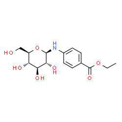 ChemSpider 2D Image | N-[4-(Ethoxycarbonyl)phenyl]-beta-D-glucopyranosylamine | C15H21NO7