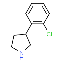ChemSpider 2D Image | 3-(2-Chlorophenyl)pyrrolidine | C10H12ClN