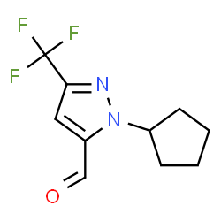 ChemSpider 2D Image | 1-Cyclopentyl-3-(trifluoromethyl)-1H-pyrazole-5-carbaldehyde | C10H11F3N2O