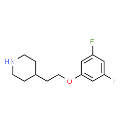 ChemSpider 2D Image | 4-[2-(3,5-Difluorophenoxy)ethyl]piperidine | C13H17F2NO
