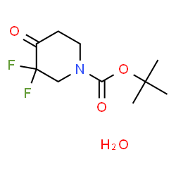 ChemSpider 2D Image | tert-Butyl 3,3-difluoro-4-oxopiperidine-1-carboxylate hydrate | C10H17F2NO4
