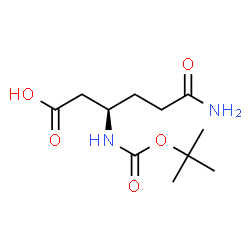 ChemSpider 2D Image | (R)-6-Amino-3-((tert-butoxycarbonyl)amino)-6-oxohexanoic acid | C11H20N2O5