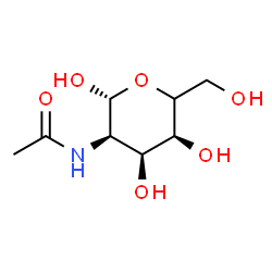 ChemSpider 2D Image | (5xi)-2-Acetamido-2-deoxy-beta-D-ribo-hexopyranose | C8H15NO6