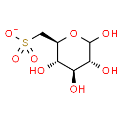 ChemSpider 2D Image | 6-Deoxy-6-sulfonato-D-glucopyranose | C6H11O8S