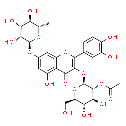 ChemSpider 2D Image | 2''-acetylpetiolaroside | C29H32O17