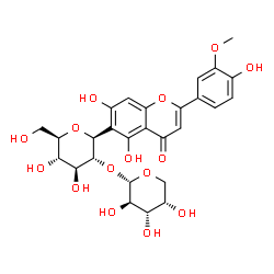 ChemSpider 2D Image | 2''-O-alpha-L-arabinopyranosylisoscoparin | C27H30O15