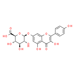 ChemSpider 2D Image | kaempferol 7-O-glucuronide | C21H18O12