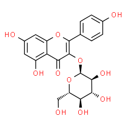 ChemSpider 2D Image | kaempferol 3-O-alpha-L-glucopyranoside | C21H20O11