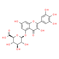 ChemSpider 2D Image | myricetin 5-O-glucuronide | C21H18O14