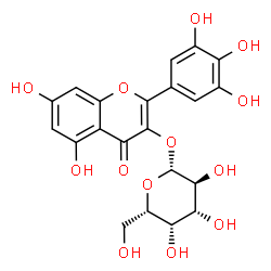 ChemSpider 2D Image | myricetin 3-O-beta-L-galactopyranoside | C21H20O13