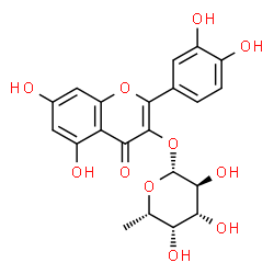 ChemSpider 2D Image | quercetin 3-O-beta-L-fucopyranoside | C21H20O11