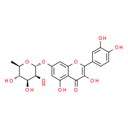 ChemSpider 2D Image | quercetin 7-O-alpha-D-rhamnopyranoside | C21H20O11