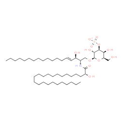 ChemSpider 2D Image | (2S,3R,4E)-3-Hydroxy-2-{[(2R)-2-hydroxytetracosanoyl]amino}-4-octadecen-1-yl 3-O-sulfonato-beta-D-galactopyranoside | C48H92NO12S