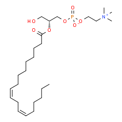 ChemSpider 2D Image | 2-linoleoyl-sn-glycero-3-phosphocholine | C26H50NO7P